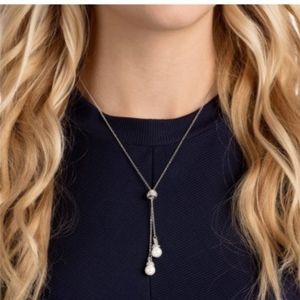 Swarovski Originally Drop white Pearl Necklace NWT